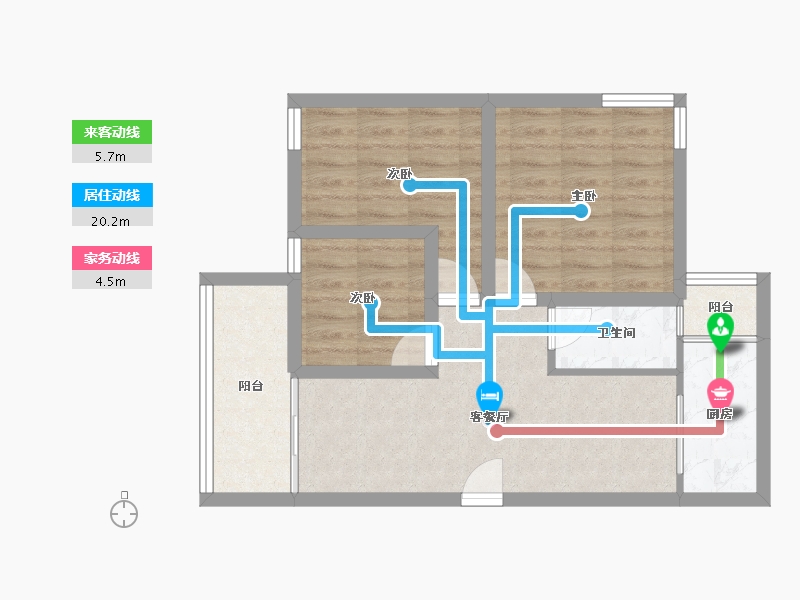 广东省-深圳市-泓瀚苑-61.22-户型库-动静线