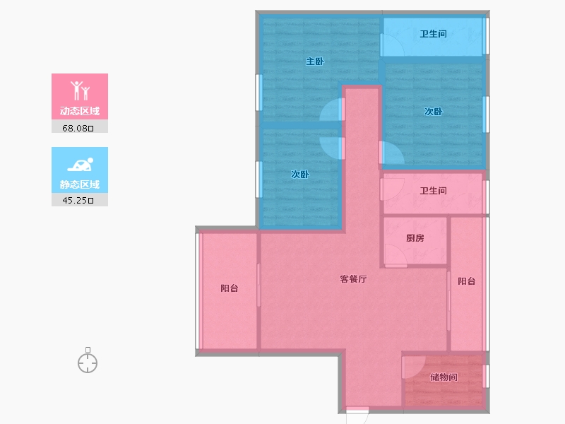 广东省-深圳市-金汐府小区-100.95-户型库-动静分区