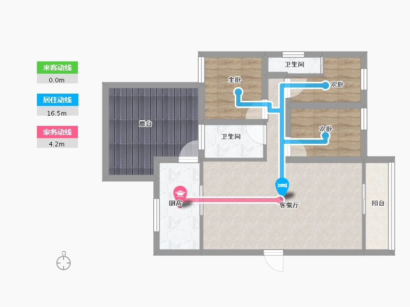 广东省-深圳市-吉祥来花园-66.01-户型库-动静线