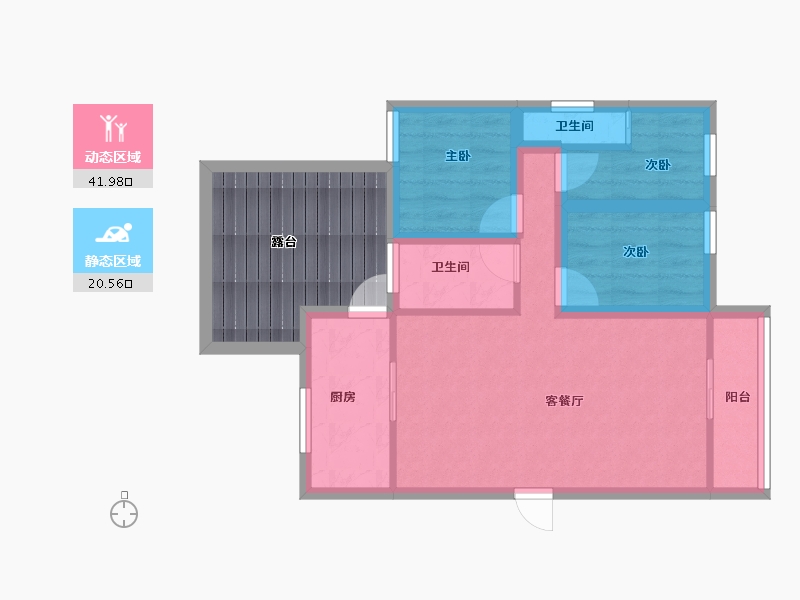 广东省-深圳市-吉祥来花园-66.01-户型库-动静分区