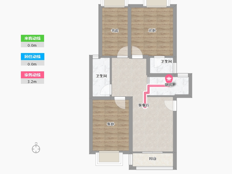 广东省-深圳市-东方半岛花园-61.41-户型库-动静线