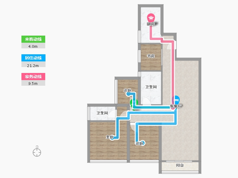 广东省-深圳市-全盛紫悦龙庭-85.56-户型库-动静线