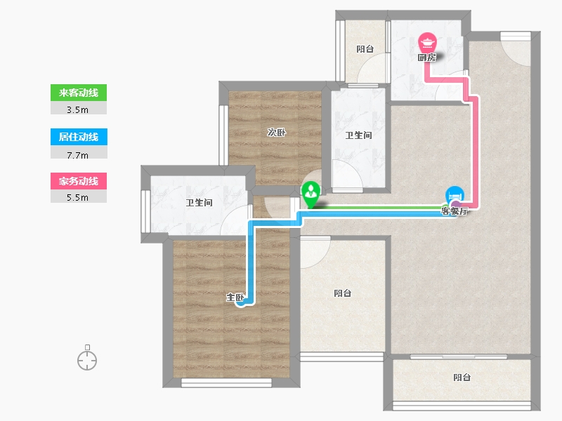 广东省-深圳市-宏发世纪城二期-70.82-户型库-动静线