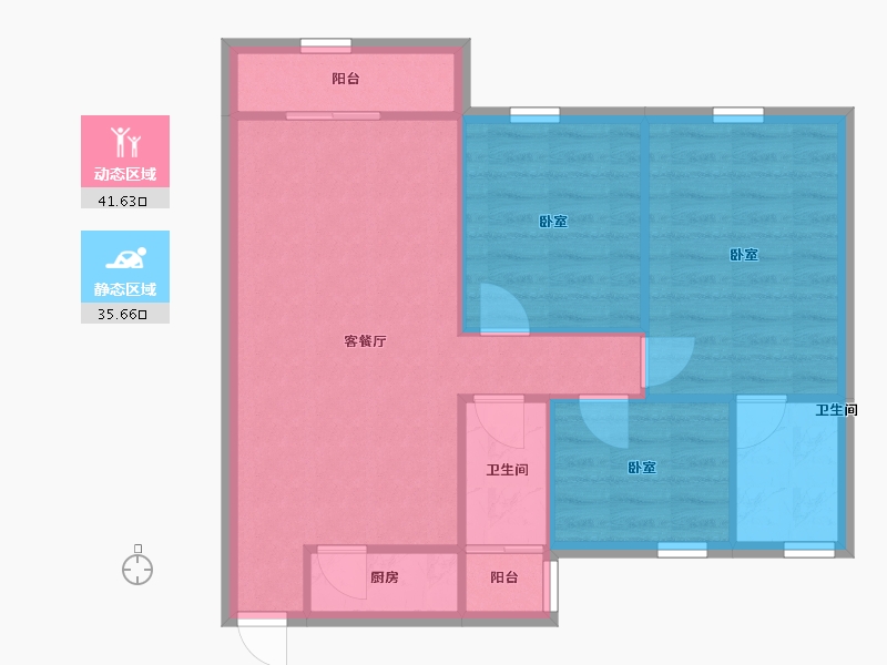 广东省-深圳市-登科花园-70.04-户型库-动静分区