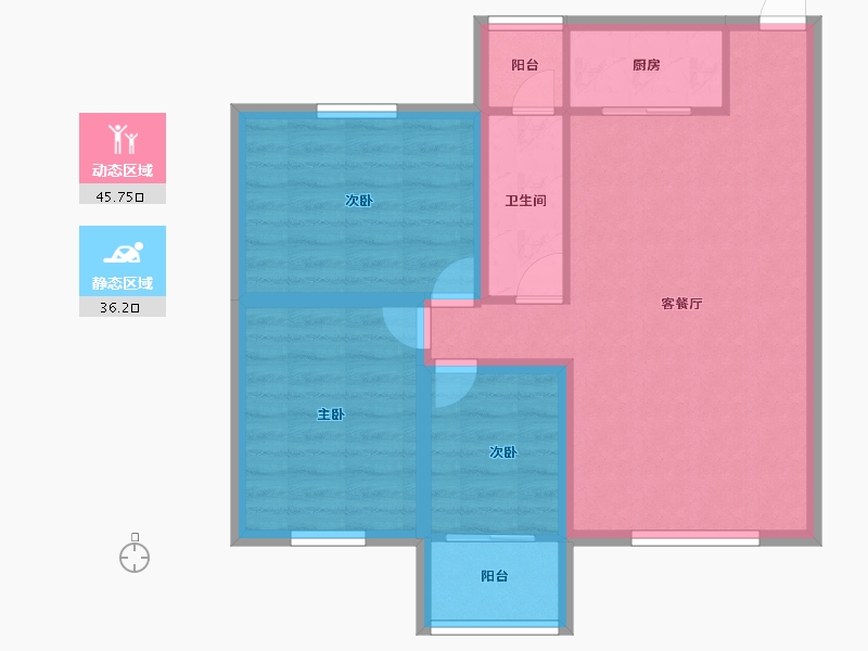 广东省-深圳市-雅涛花园-73.09-户型库-动静分区