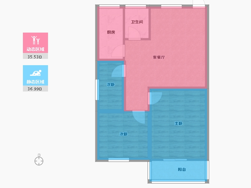 广东省-深圳市-双龙花园-64.51-户型库-动静分区