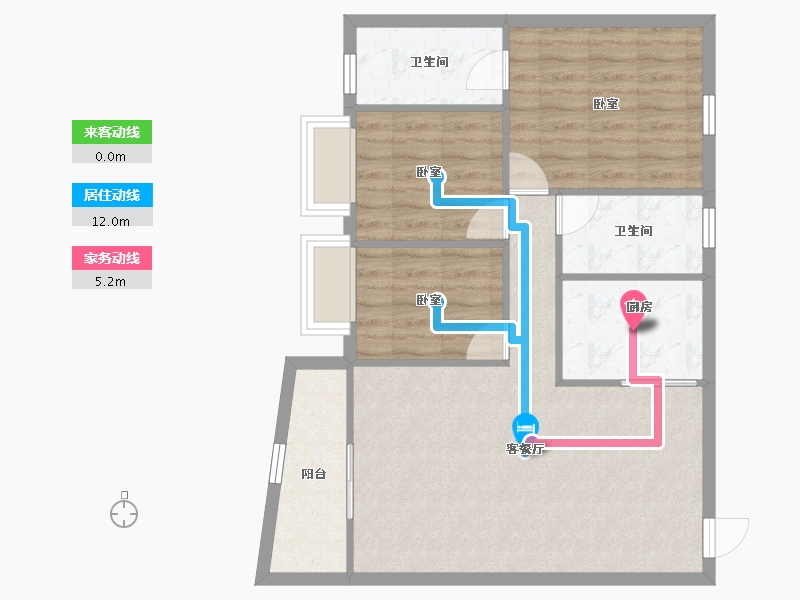 广东省-深圳市-雅然居花园-78.05-户型库-动静线