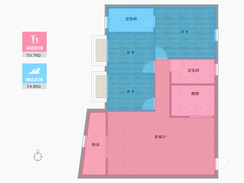 广东省-深圳市-雅然居花园-78.05-户型库-动静分区