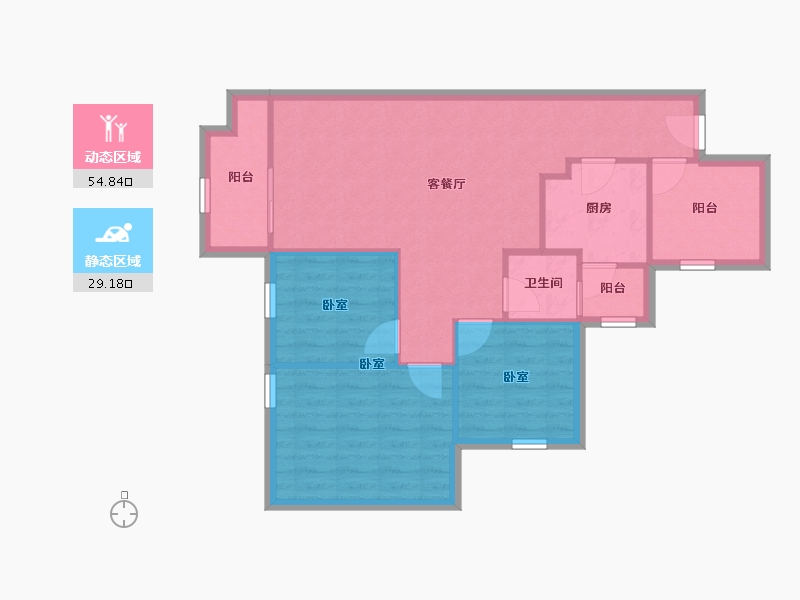 广东省-深圳市-宏发世纪城二期-75.97-户型库-动静分区