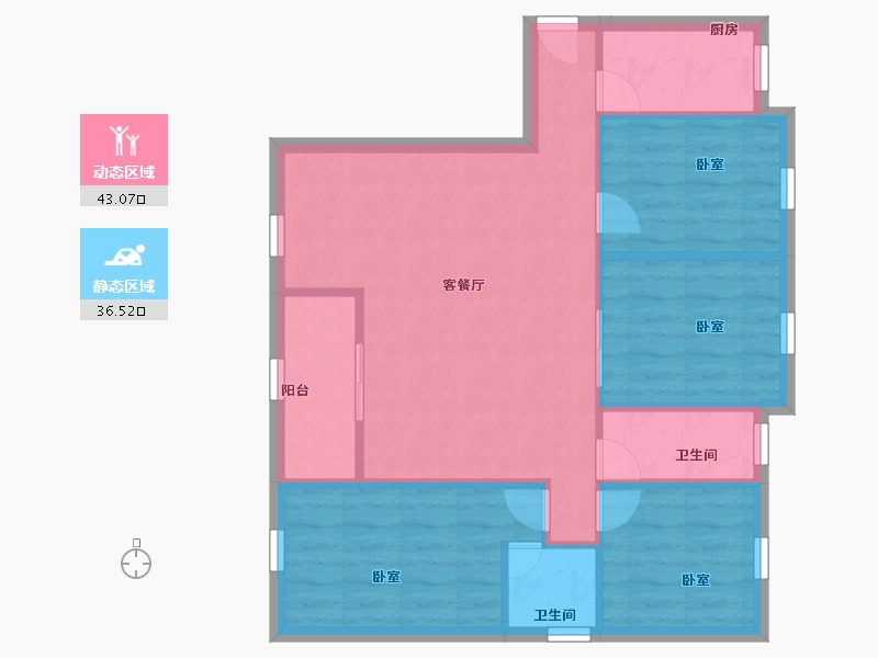 广东省-深圳市-玉湖湾-72.00-户型库-动静分区