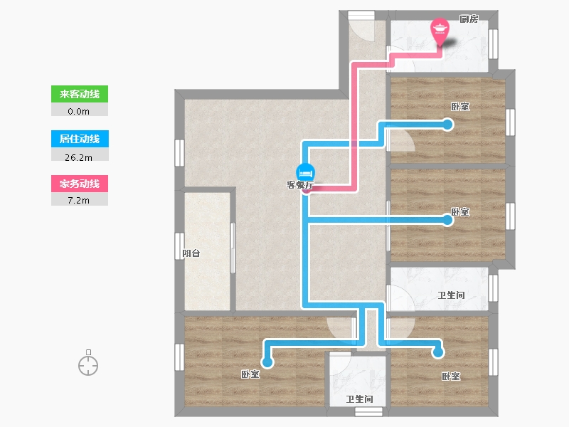 广东省-深圳市-玉湖湾-72.00-户型库-动静线