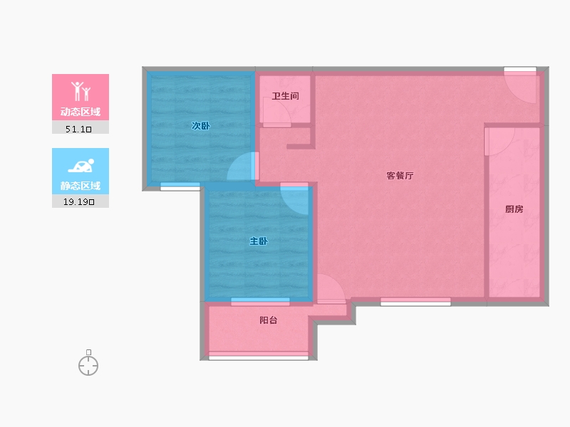 广东省-深圳市-凤凰花苑-62.53-户型库-动静分区