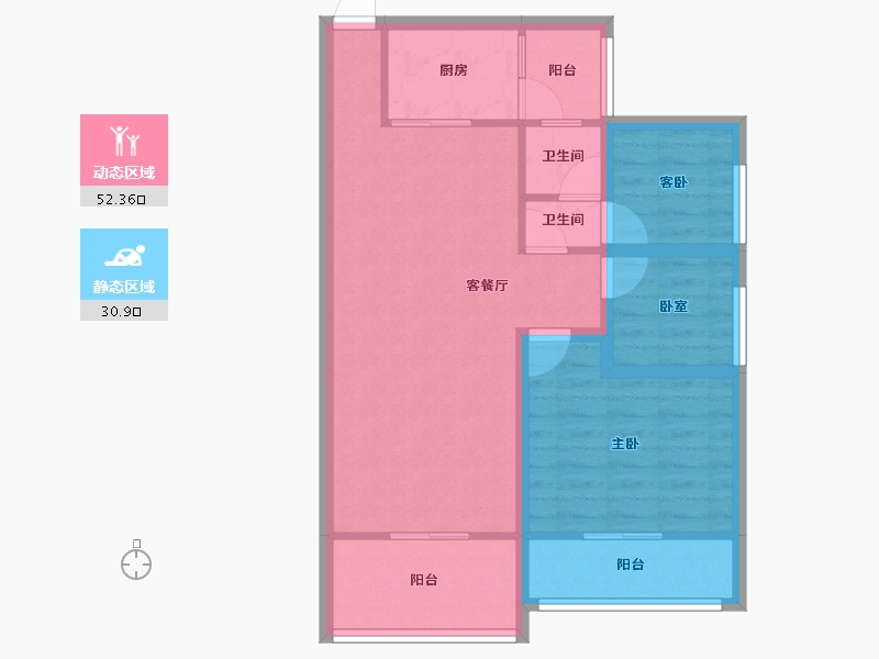 广东省-深圳市-合正汇一城-74.09-户型库-动静分区