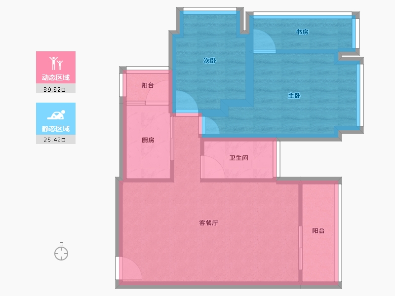 广东省-深圳市-君逸世家花园-56.83-户型库-动静分区