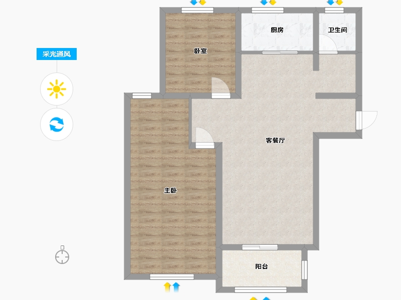 河南省-许昌市-恒达阳光城-99.20-户型库-采光通风