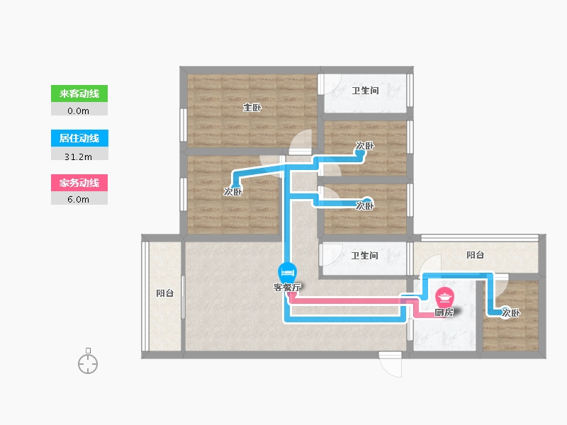 广东省-深圳市-登科花园-87.51-户型库-动静线