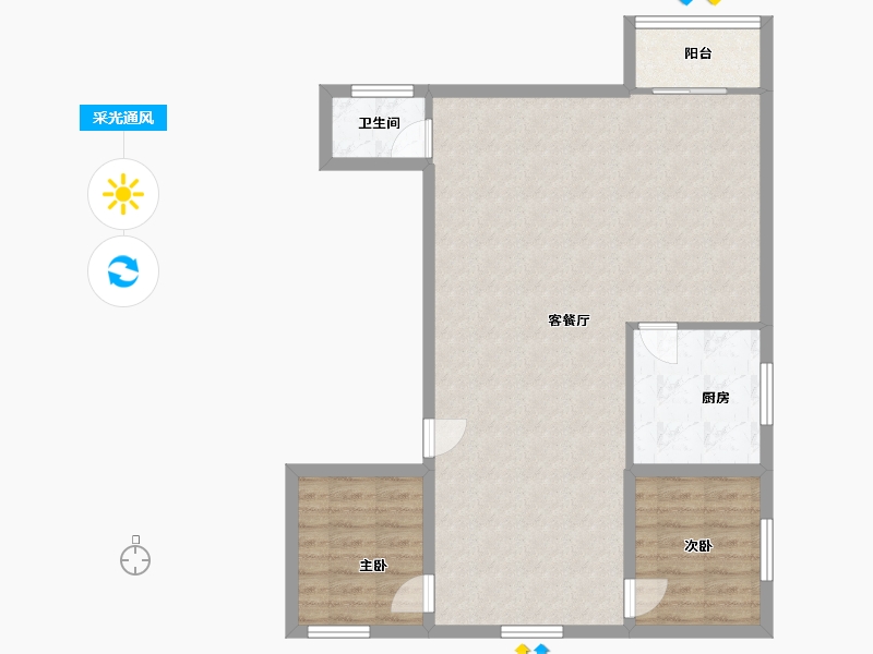 广东省-深圳市-紫薇苑(西区)-84.50-户型库-采光通风