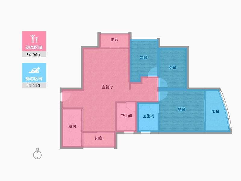 广东省-深圳市-金泓凯旋城-81.25-户型库-动静分区