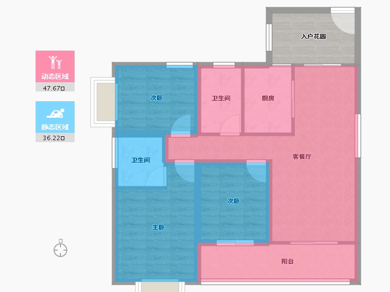 广东省-深圳市-凤城花园-81.47-户型库-动静分区