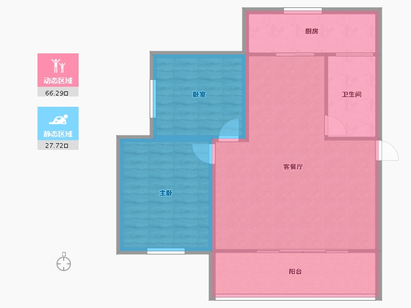 广东省-深圳市-福中福花园-85.69-户型库-动静分区