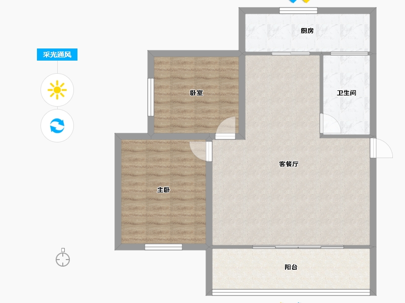 广东省-深圳市-福中福花园-85.69-户型库-采光通风