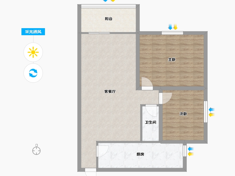 广东省-深圳市-富源花园-79.31-户型库-采光通风