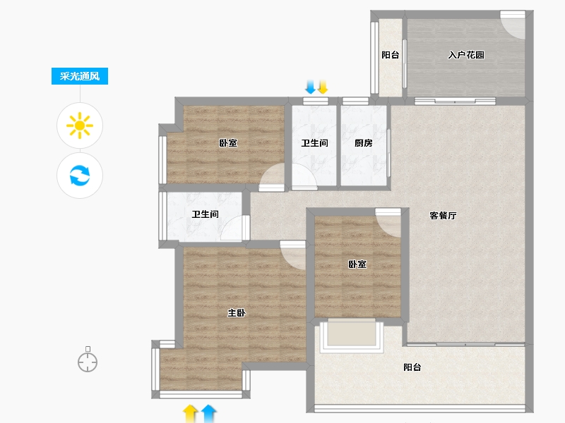 广东省-深圳市-宏发领域-103.96-户型库-采光通风