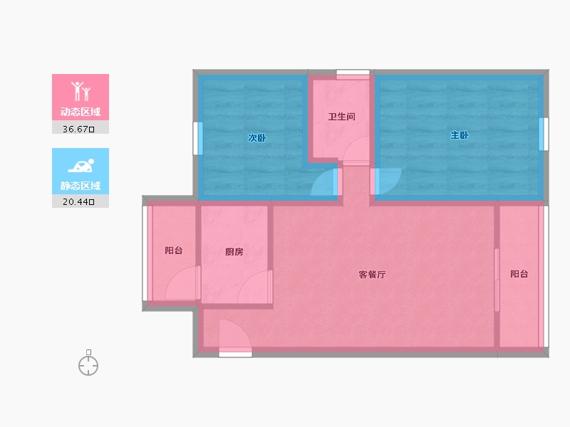 广东省-深圳市-佳兆业新都汇-49.82-户型库-动静分区