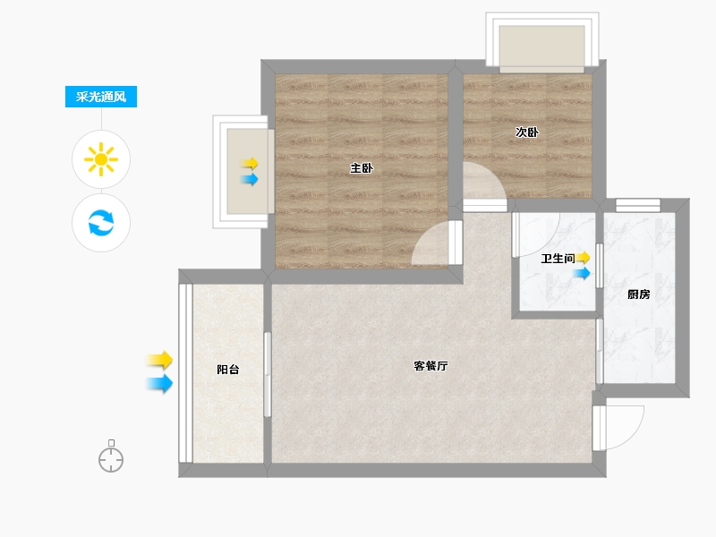 广东省-深圳市-雅兰亭(弘雅花园四期)-45.34-户型库-采光通风