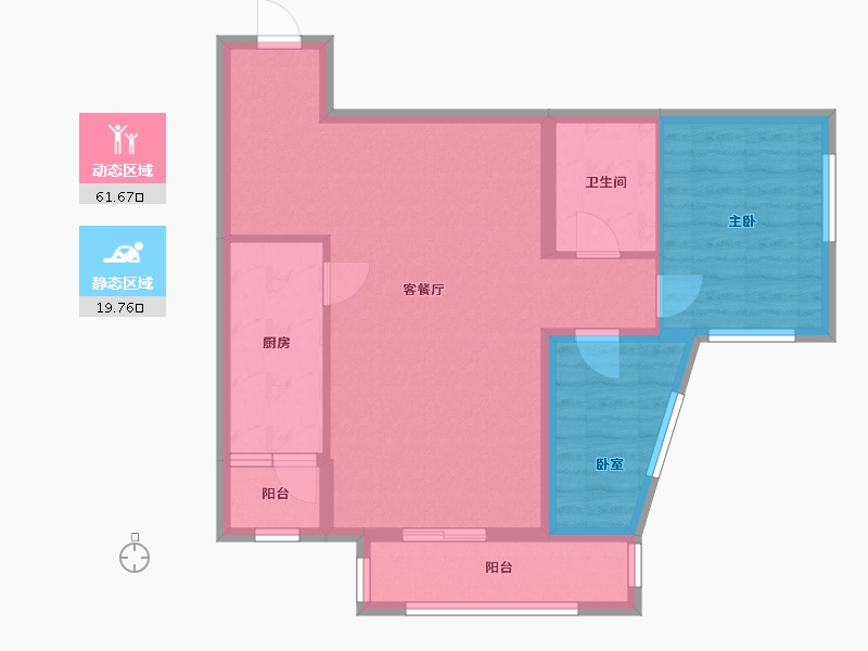 北京-北京市-沿海赛洛城一期-67.26-户型库-动静分区