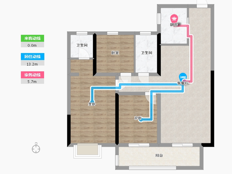 河南省-南阳市-建控江山汇-88.74-户型库-动静线