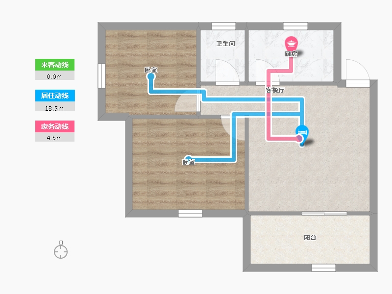 广东省-深圳市-建兴楼-52.58-户型库-动静线