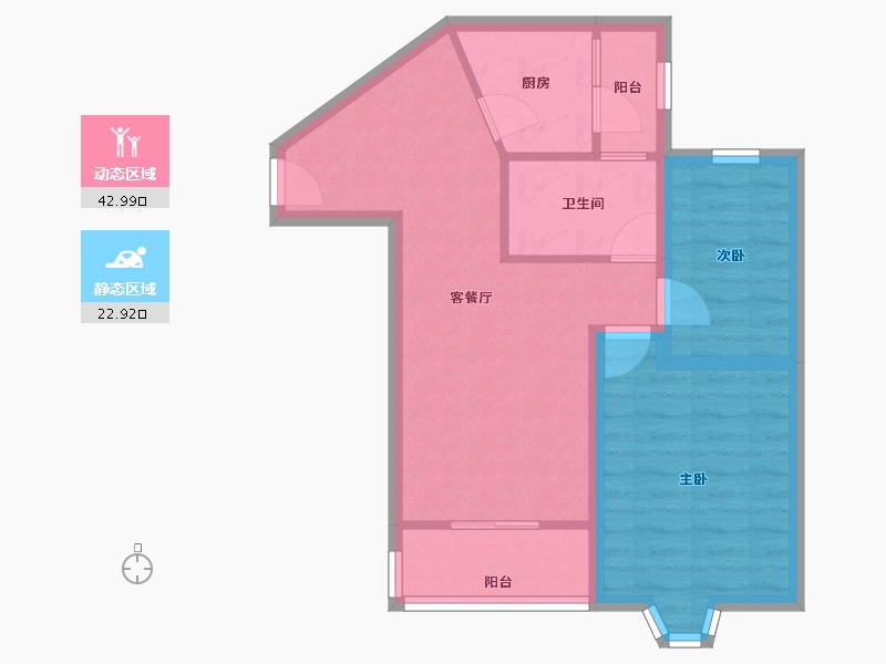 广东省-深圳市-桃源居12区（桃源居）-58.23-户型库-动静分区