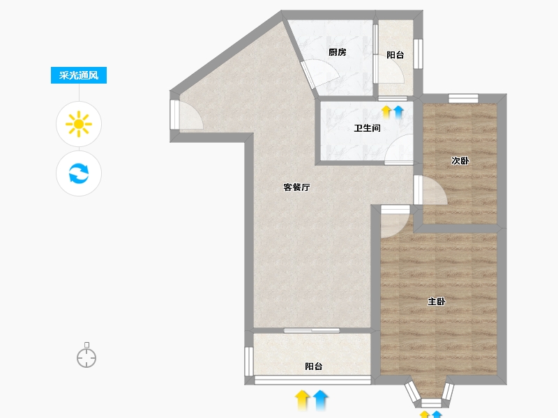 广东省-深圳市-桃源居12区（桃源居）-58.23-户型库-采光通风