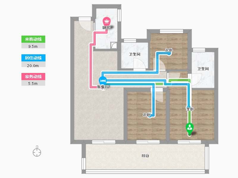 广西壮族自治区-北海市-美墅馆-71.20-户型库-动静线