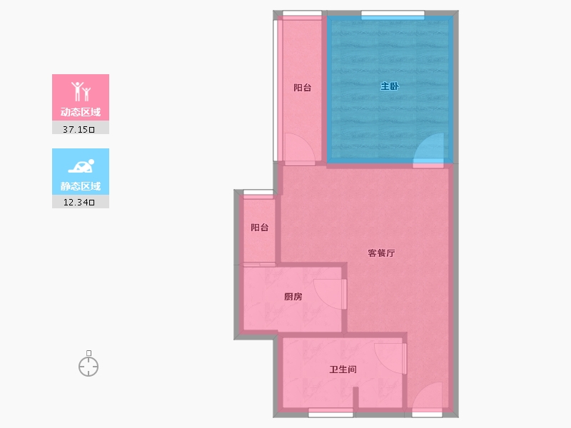 广东省-深圳市-桃源居12区（桃源居）-43.45-户型库-动静分区