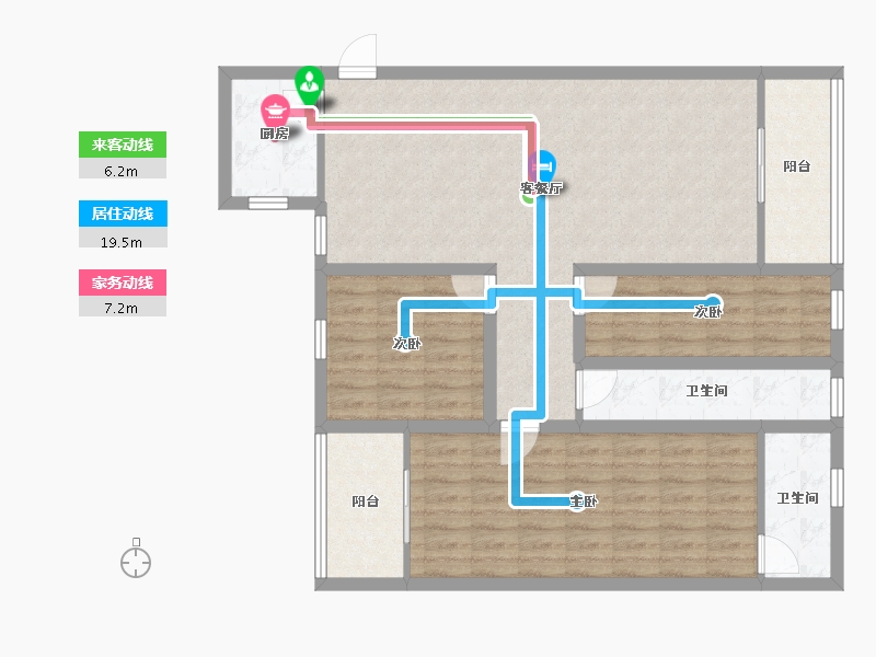 广东省-深圳市-新龙岗花园-101.88-户型库-动静线