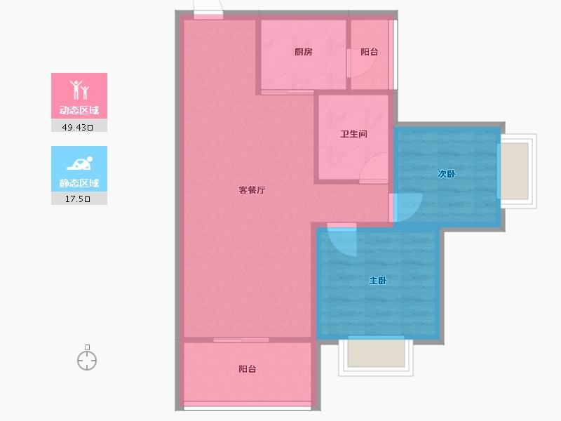 广东省-深圳市-富通蟠龙居-59.74-户型库-动静分区