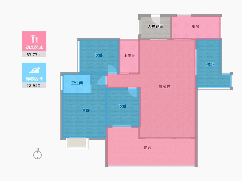 广东省-深圳市-文峰华庭-129.13-户型库-动静分区