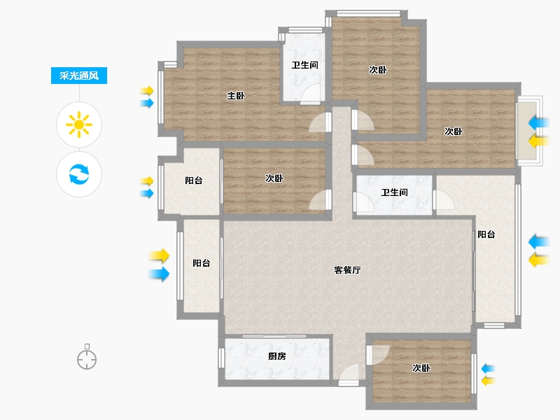 广东省-深圳市-保利上城-154.47-户型库-采光通风