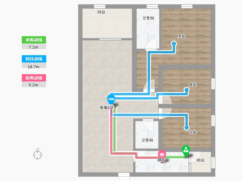 广东省-深圳市-流塘阳光-69.59-户型库-动静线