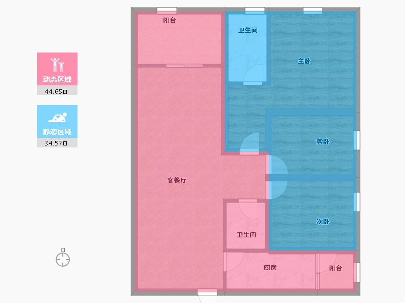 广东省-深圳市-流塘阳光-69.59-户型库-动静分区