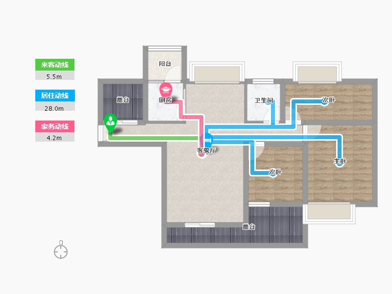 广东省-深圳市-碧海富通城一期-76.90-户型库-动静线