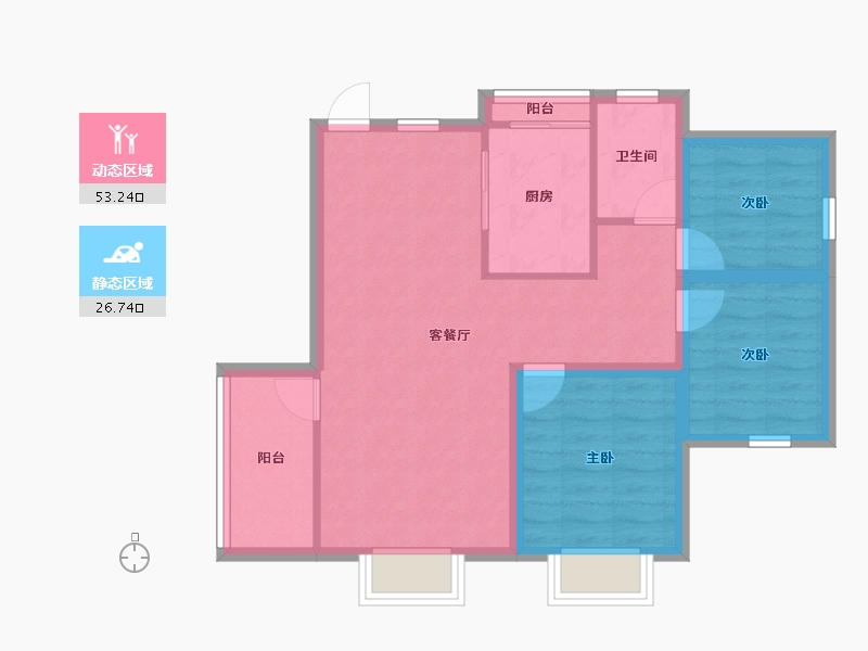 广东省-深圳市-合正汇一城-71.34-户型库-动静分区