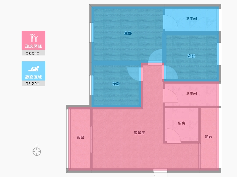 广东省-深圳市-金汐府小区-62.67-户型库-动静分区