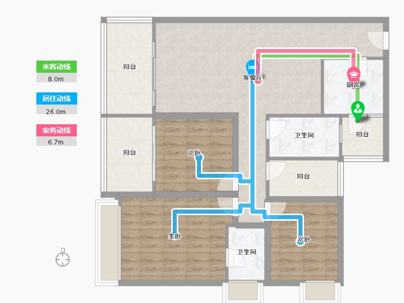 广东省-深圳市-兴华路2号(星航华府)-105.83-户型库-动静线