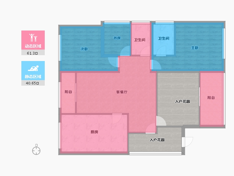 广东省-深圳市-华联城市全景花园-112.43-户型库-动静分区