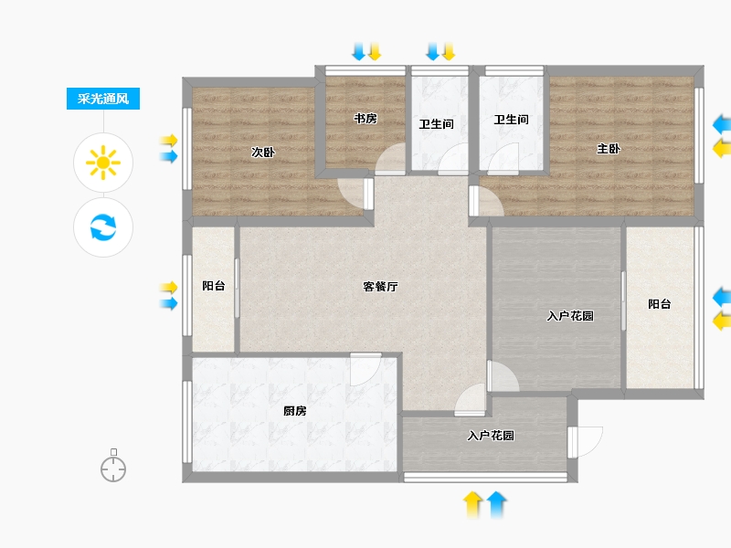 广东省-深圳市-华联城市全景花园-112.43-户型库-采光通风