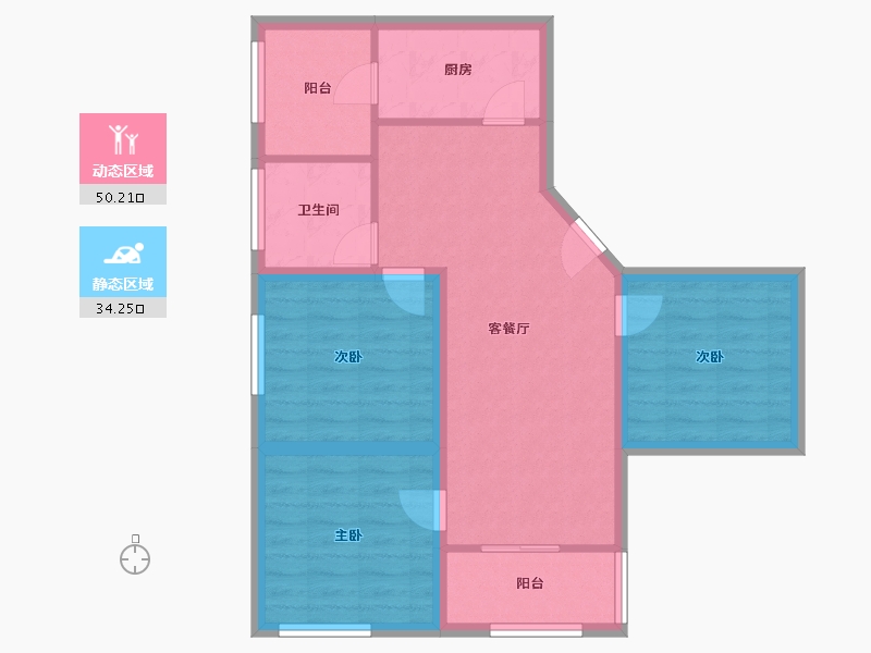 广东省-深圳市-桃源居12区（桃源居）-75.23-户型库-动静分区