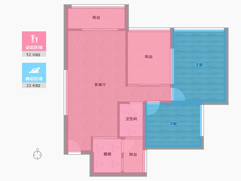 广东省-深圳市-鸿荣源禧园-67.96-户型库-动静分区